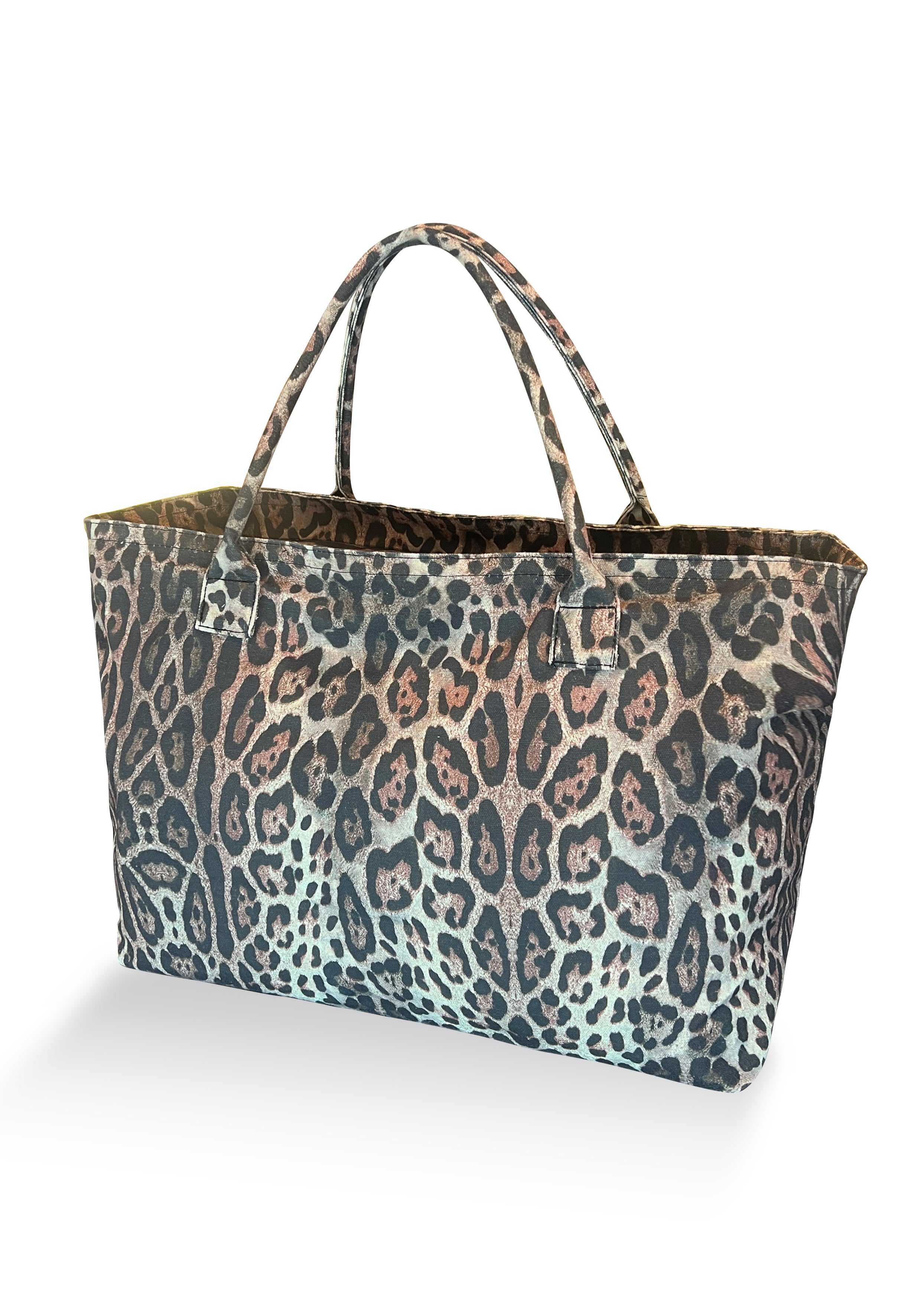 Cheetah Canvas Tote Beach Bag