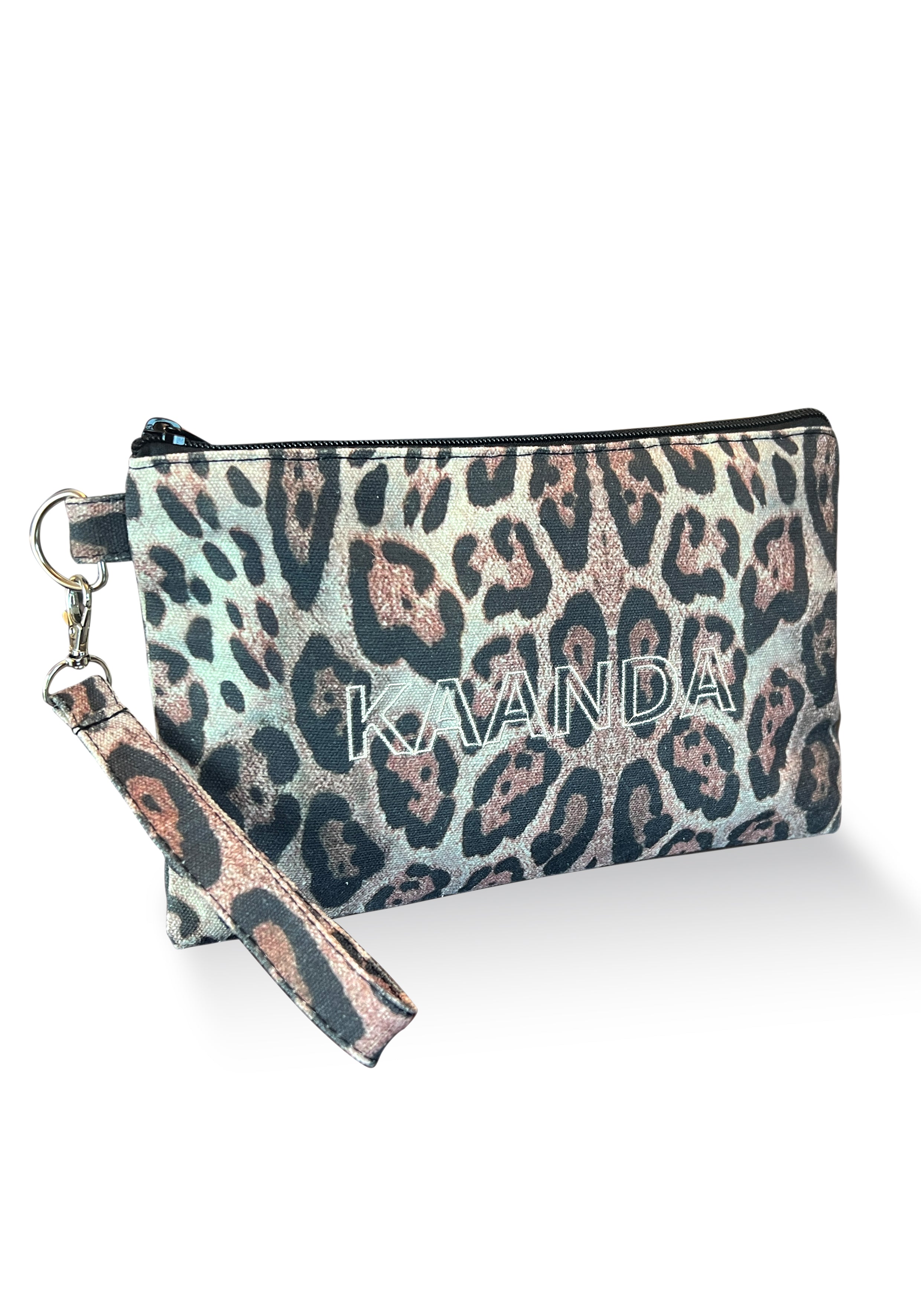 Cheetah Canvas Pouch Bag