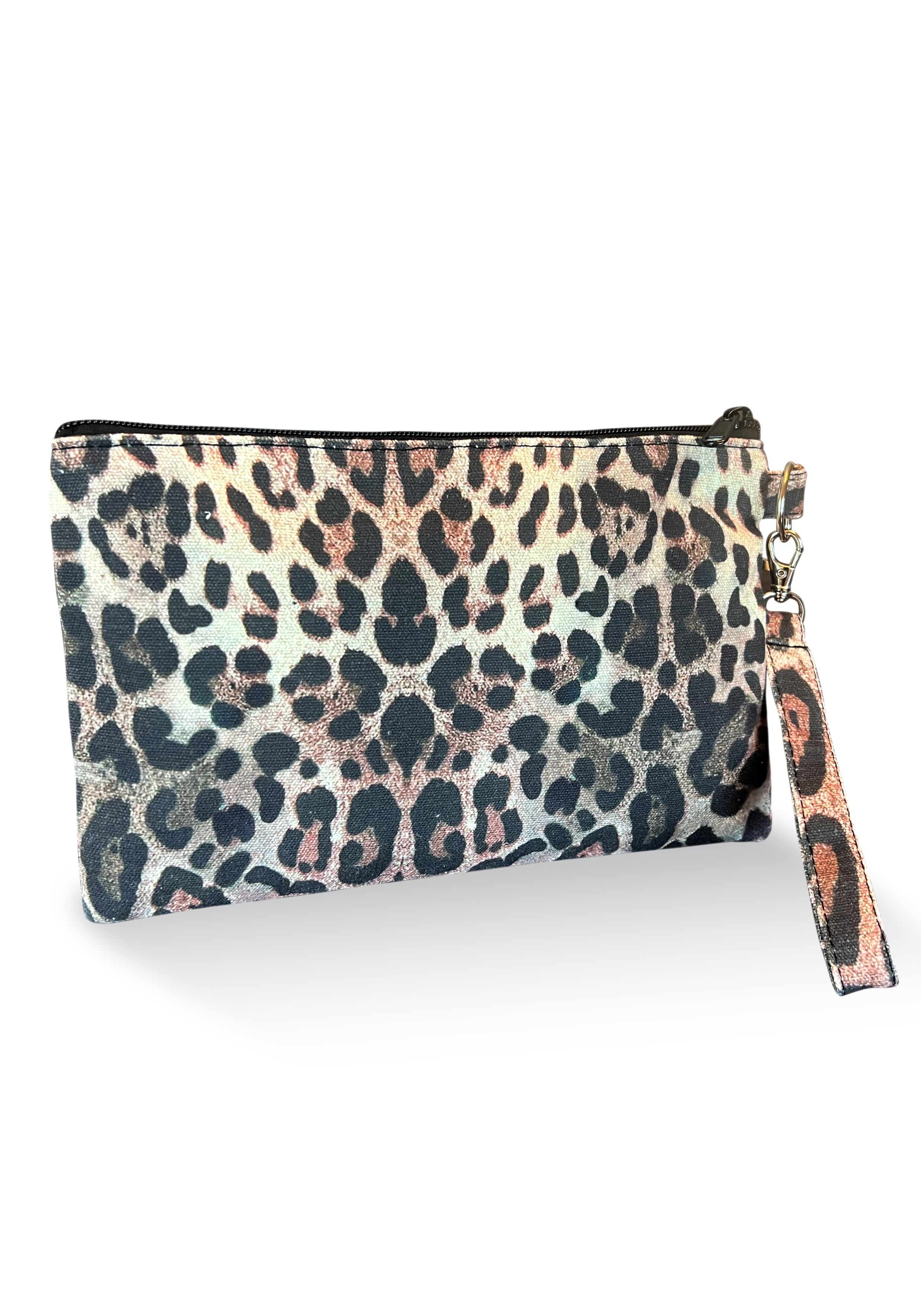 Cheetah Canvas Pouch Bag