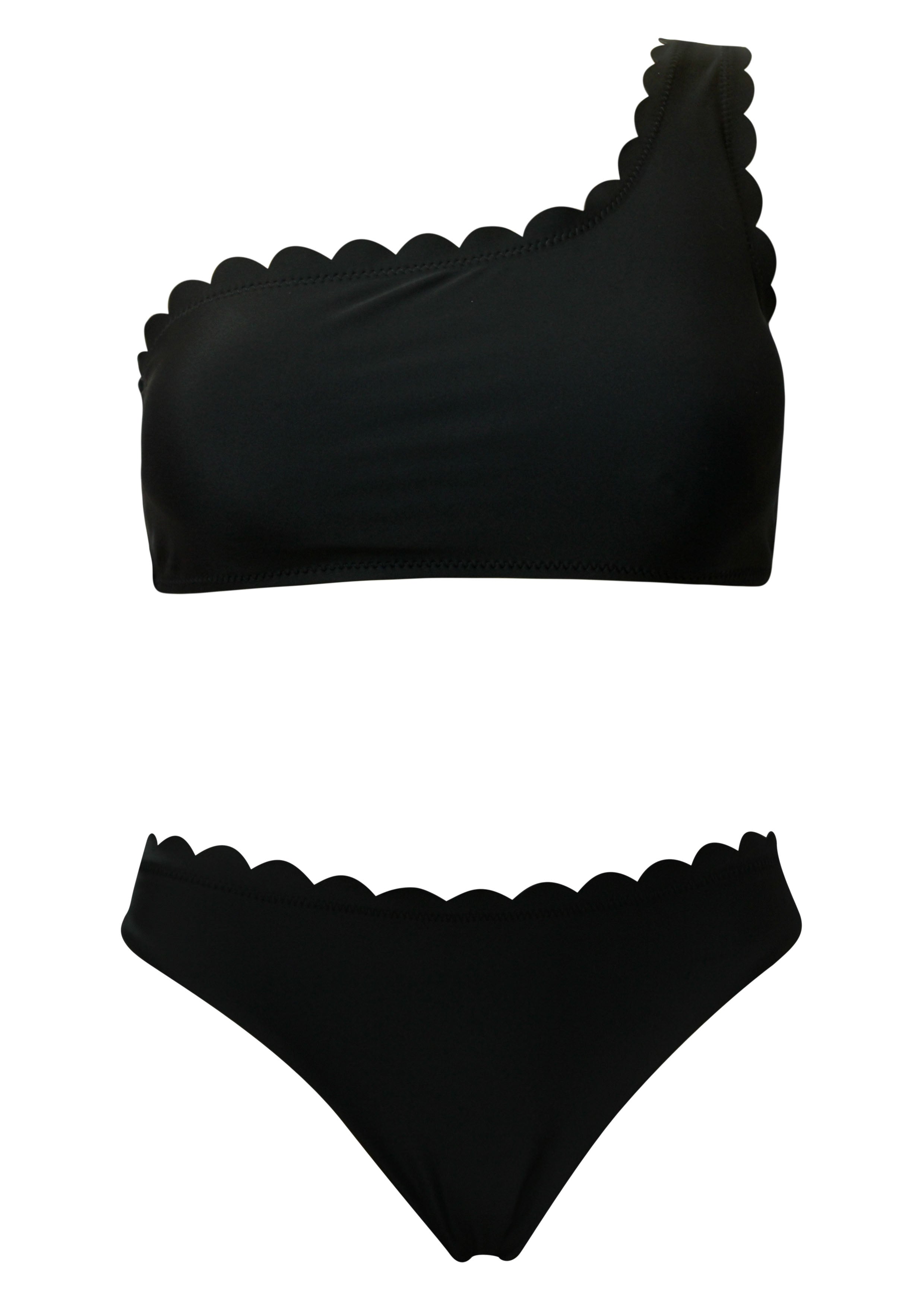 Venus Black Över en Axel bikini med Vågkant
