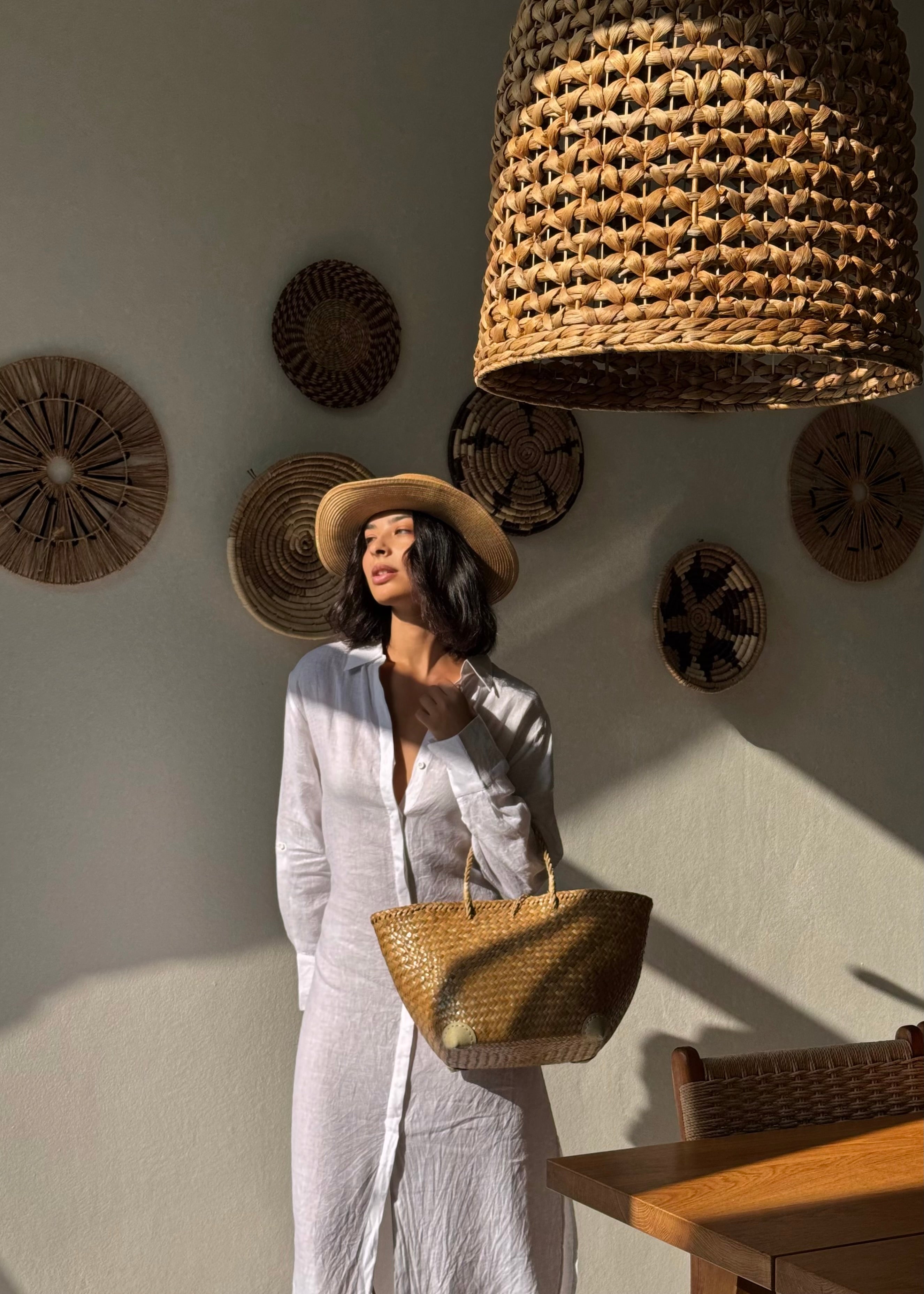 White Linen Shirt Dress