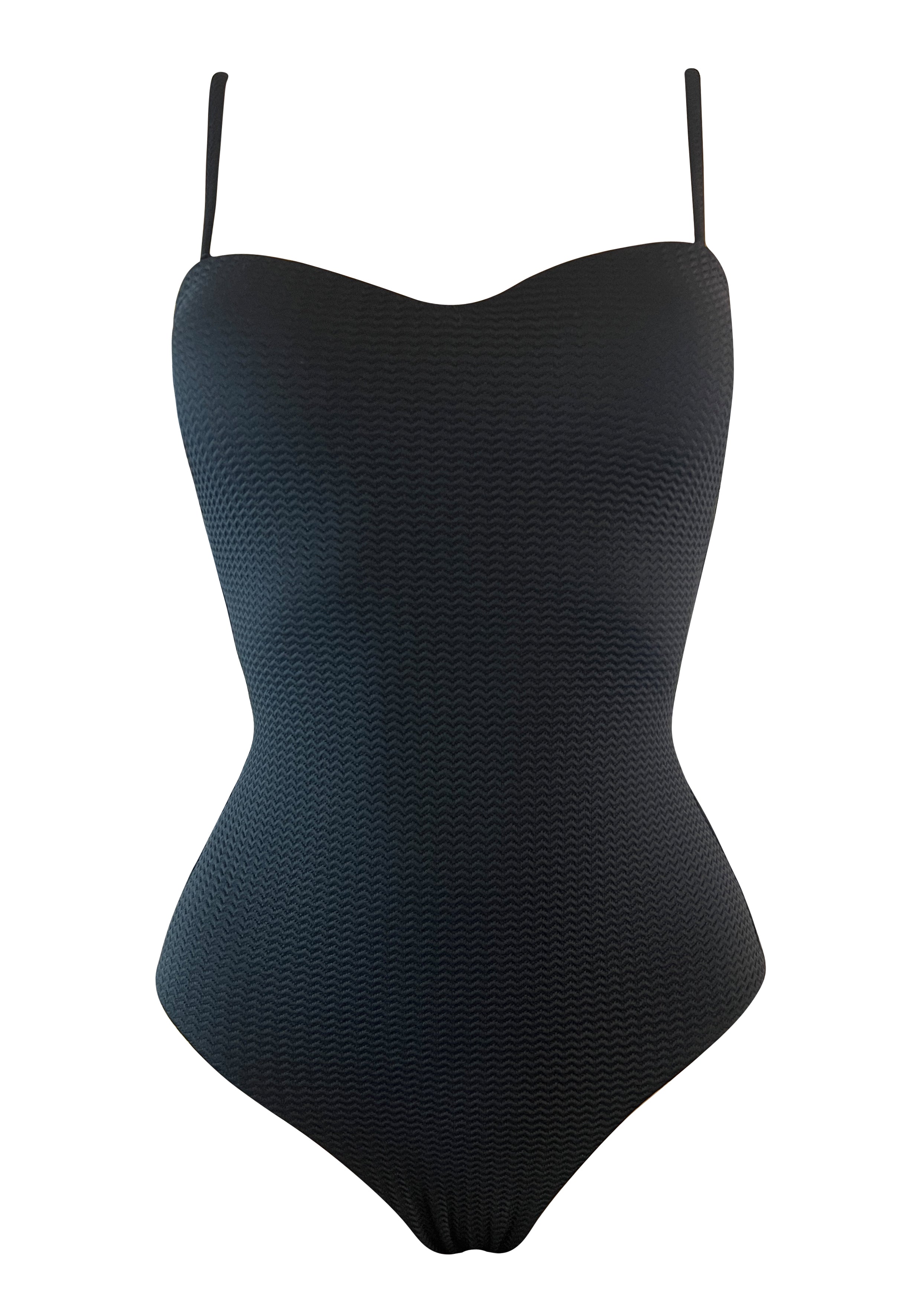 Jetblack Bandeau Onepiece med avtagbara axelband