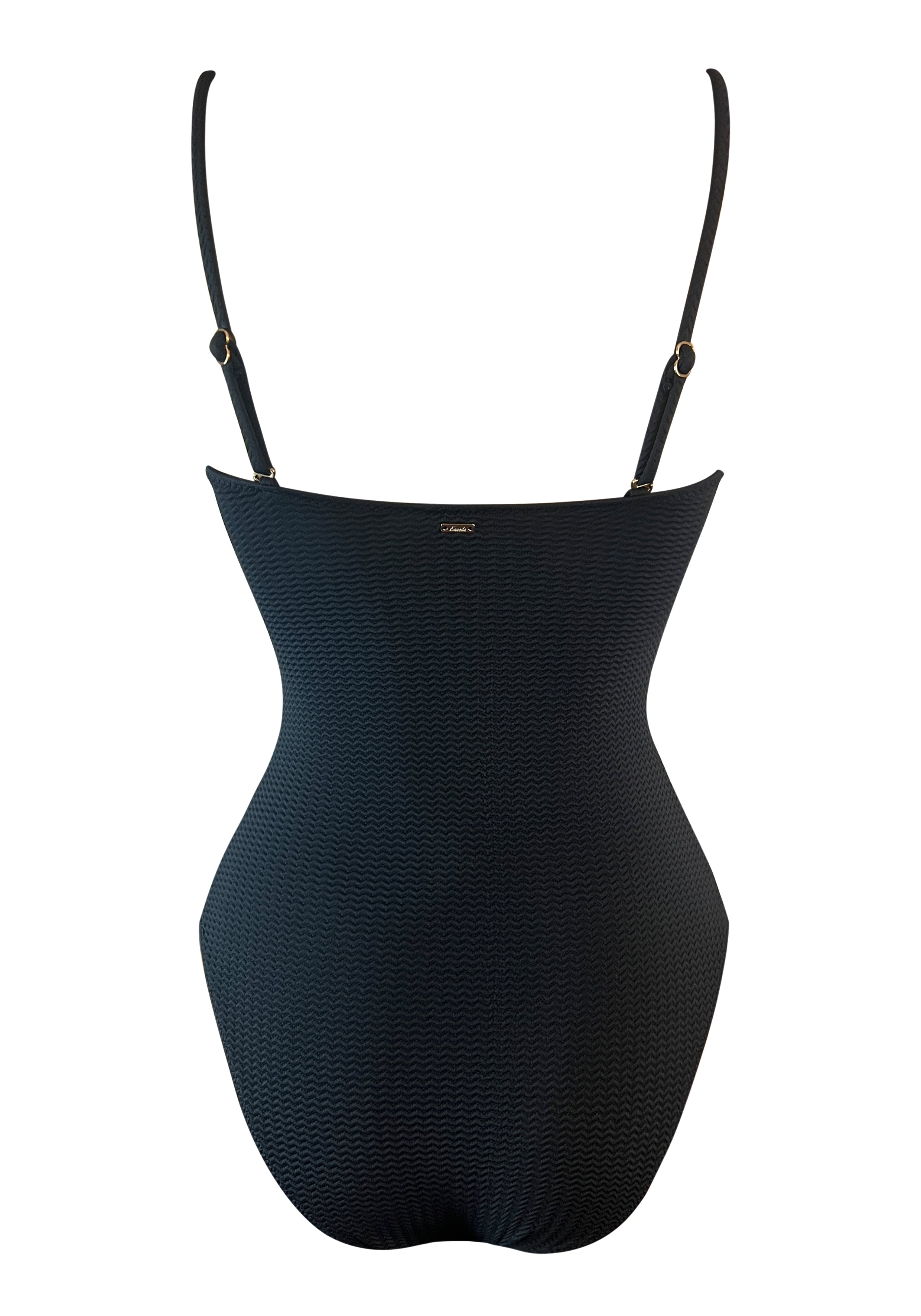 Jetblack Bandeau Onepiece med avtagbara axelband
