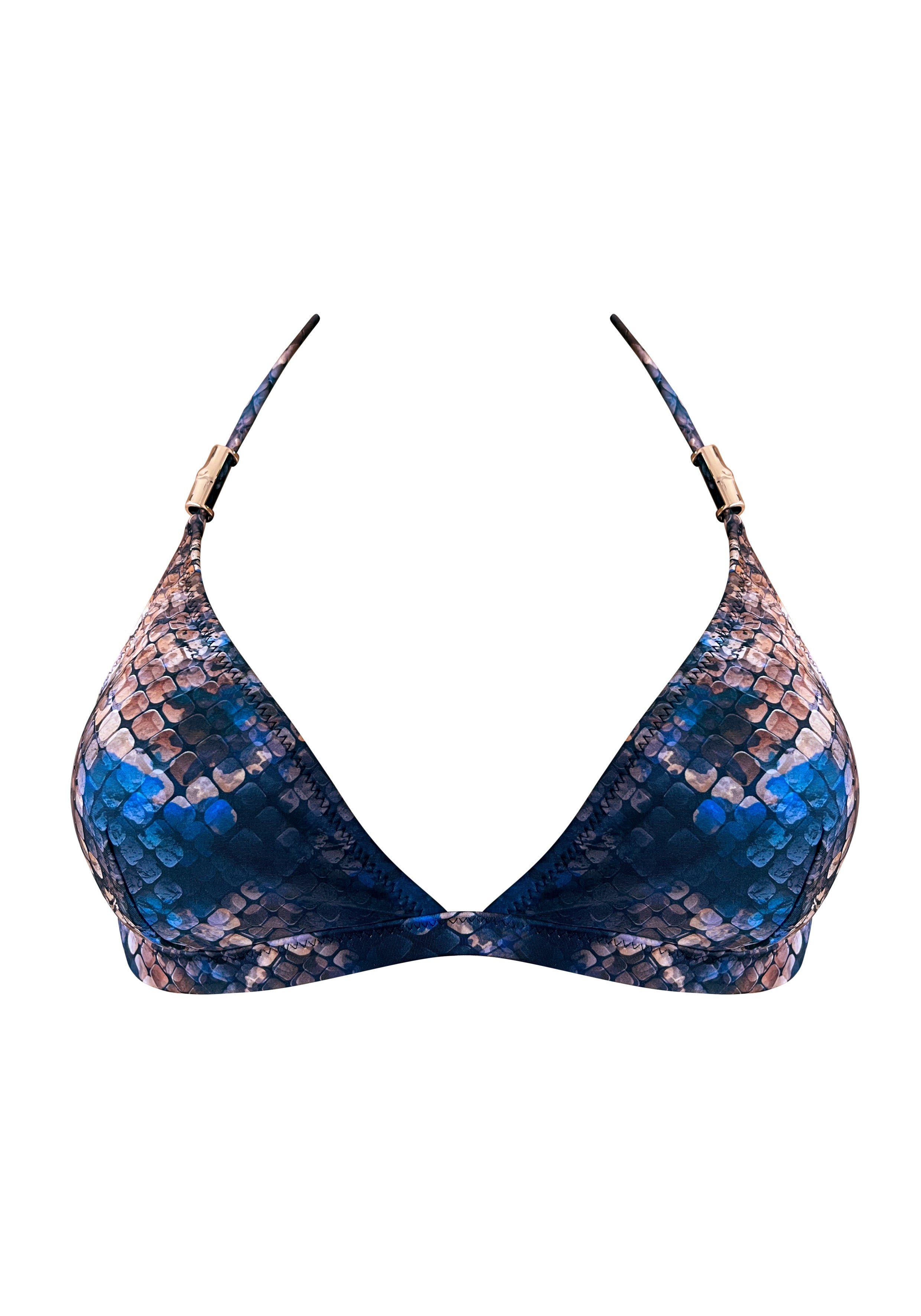 Mosaic Snake Bamboo Fixed Triangle Top w Removable cups