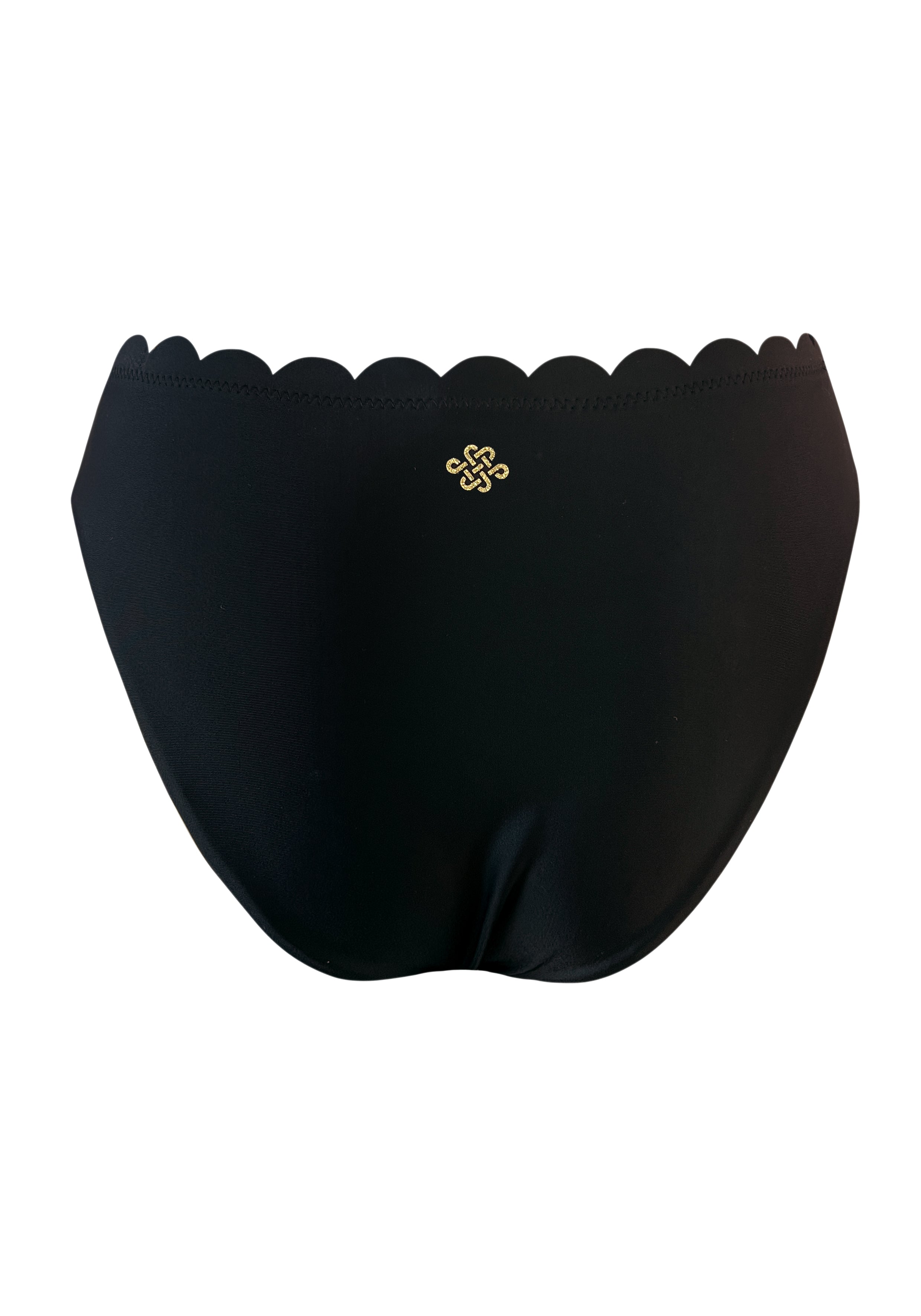 Venus Black High Cut Hipster Bottom-Carvico