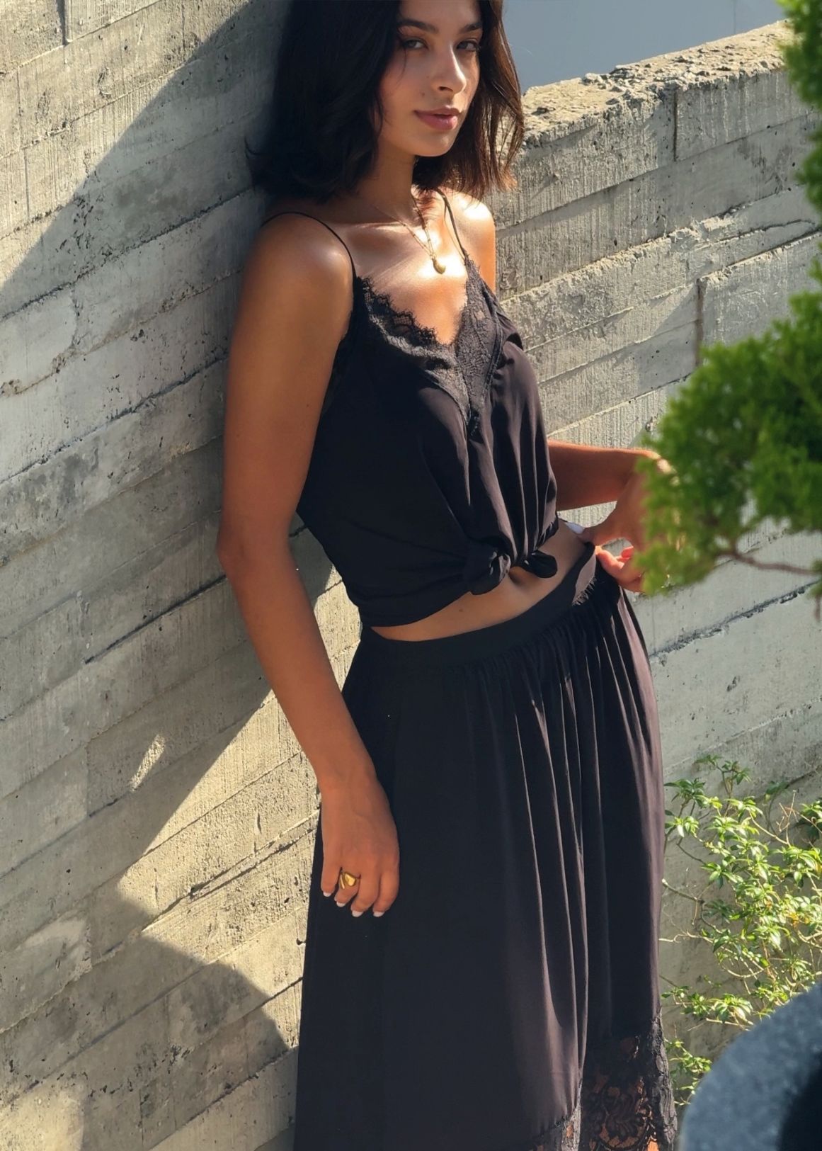 Black Resort Lace Trim Skirt - Resort Collection