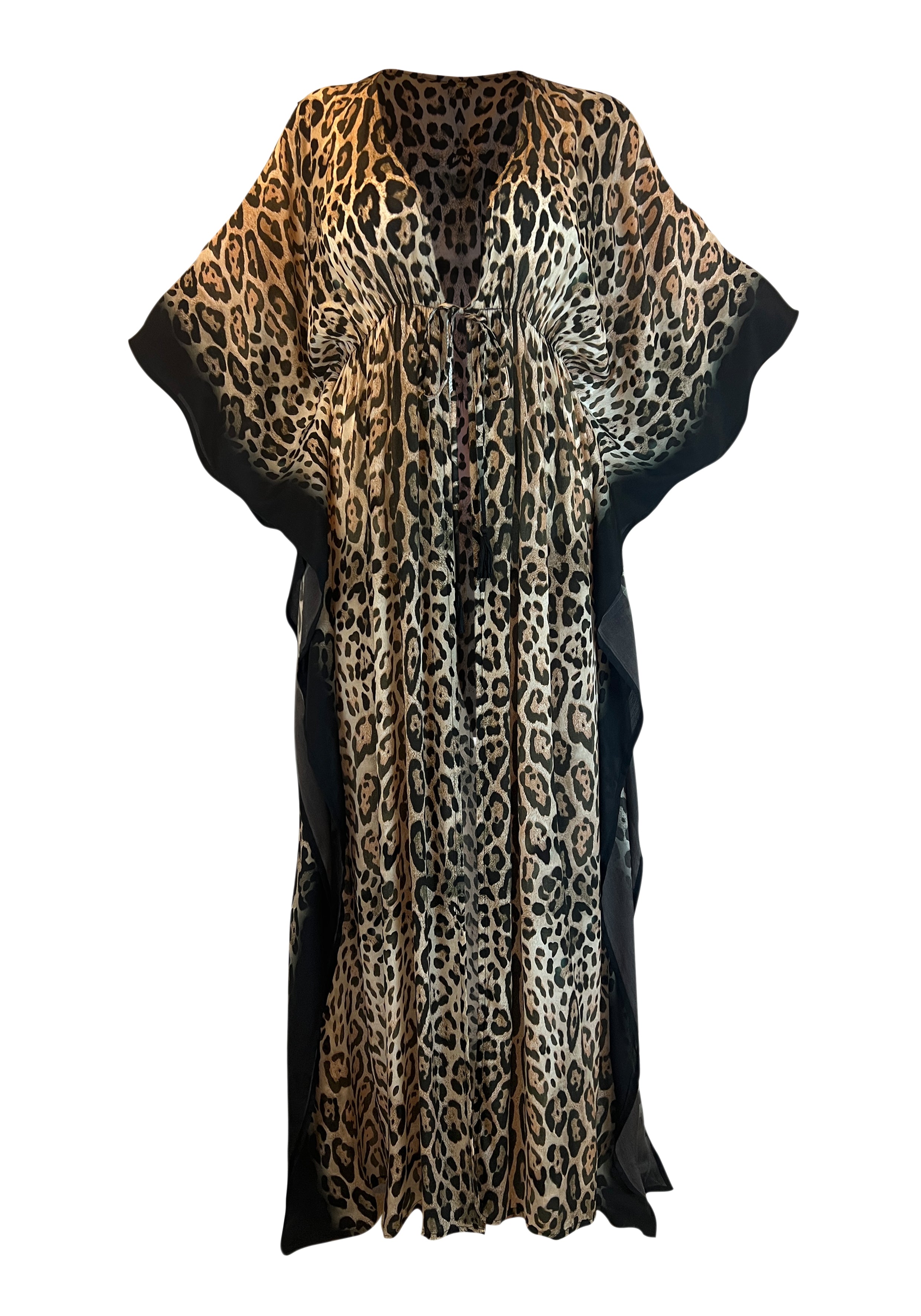 Cheetah Open Kaftan - Resort Collection