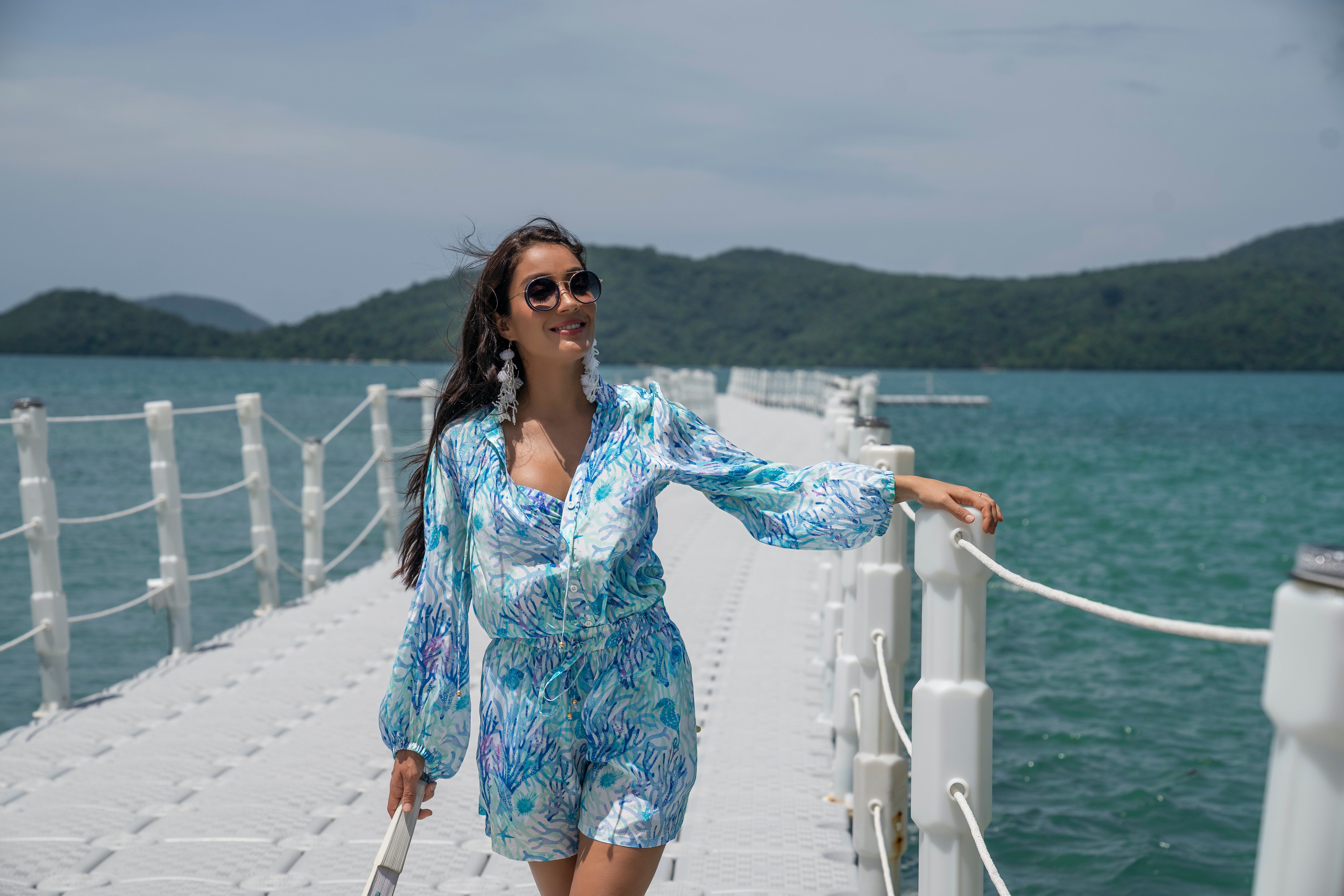 Coral Blue Samui Blouse