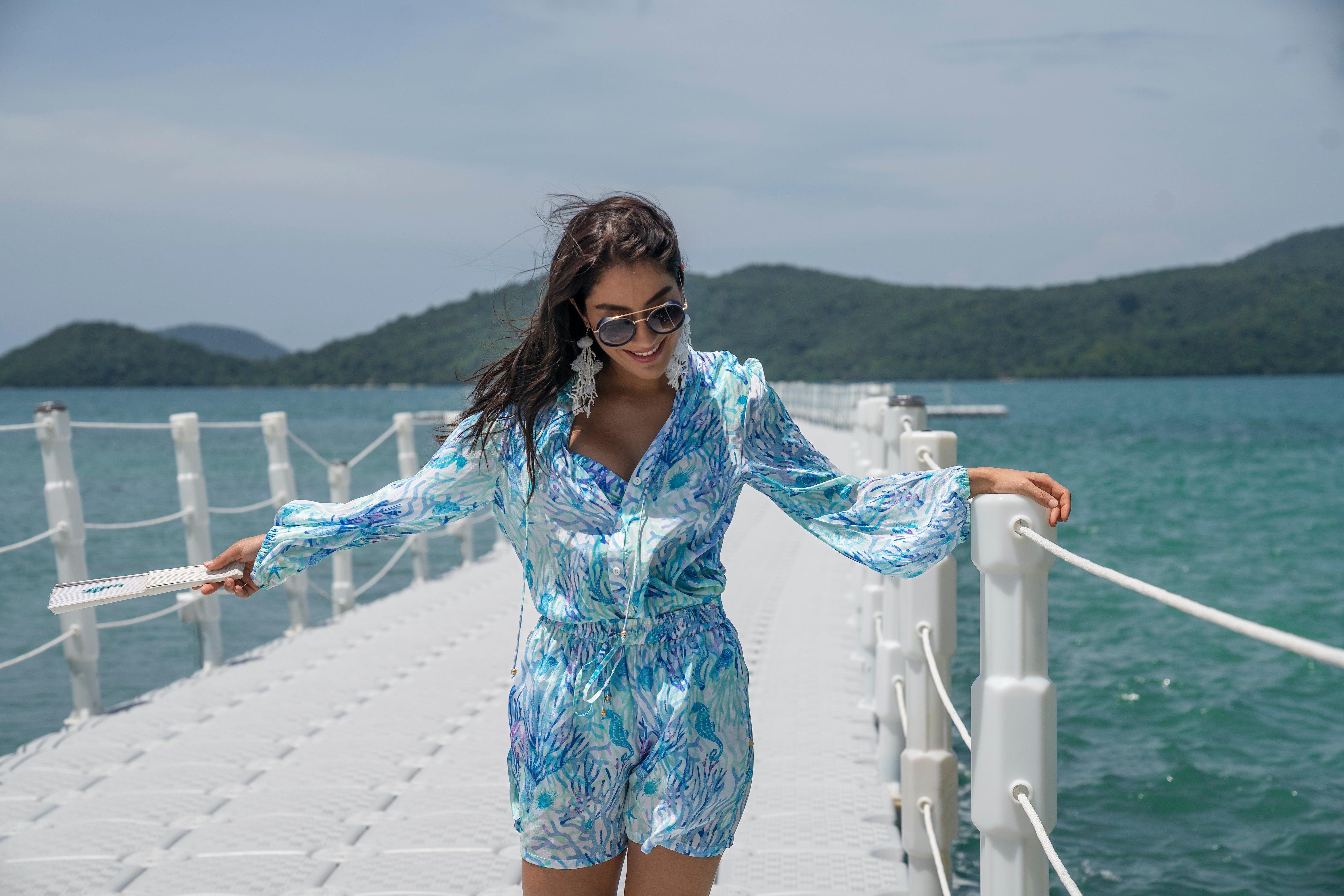 Coral Blue Samui Blouse