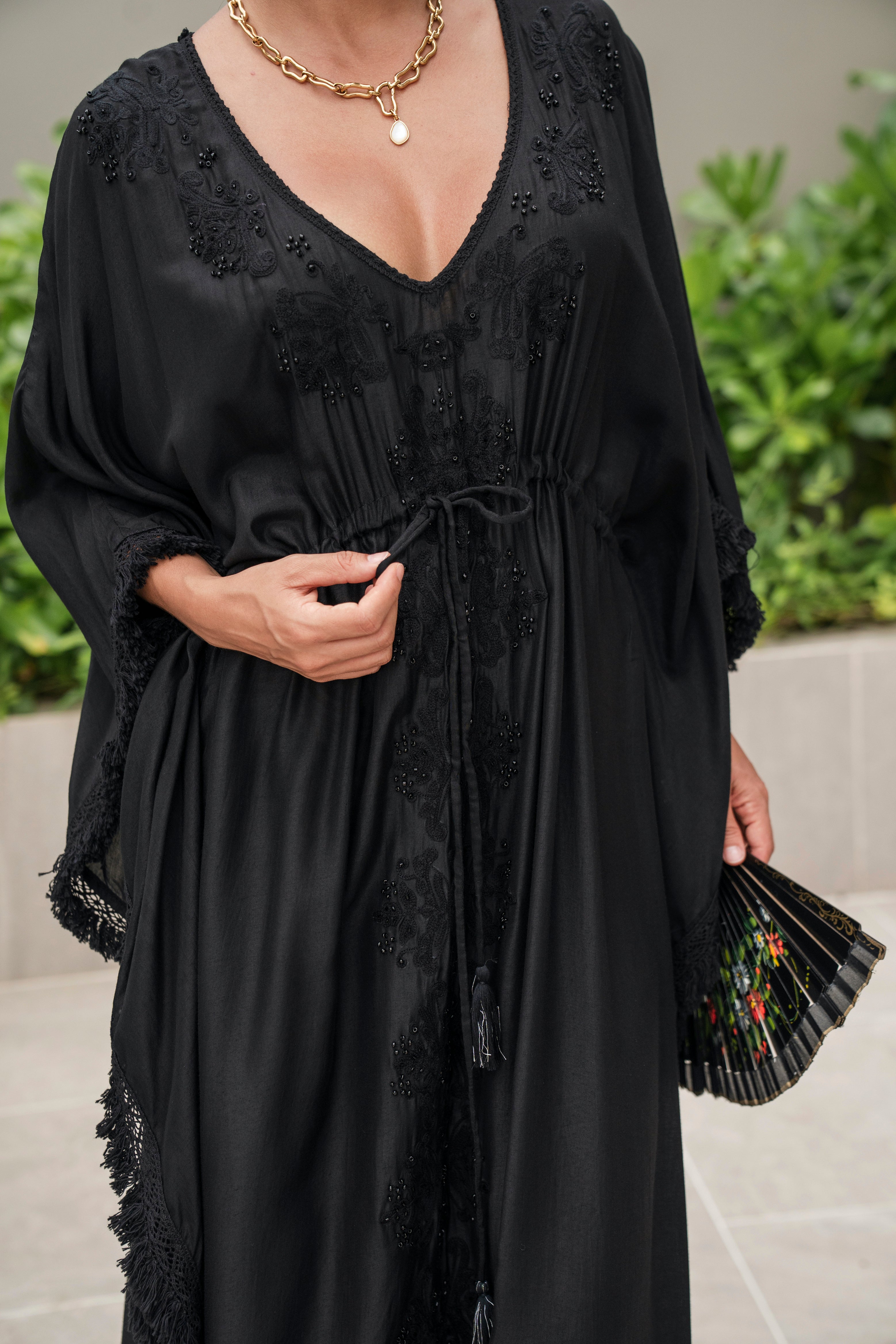 Black Resort Maxi Queen Kaftan