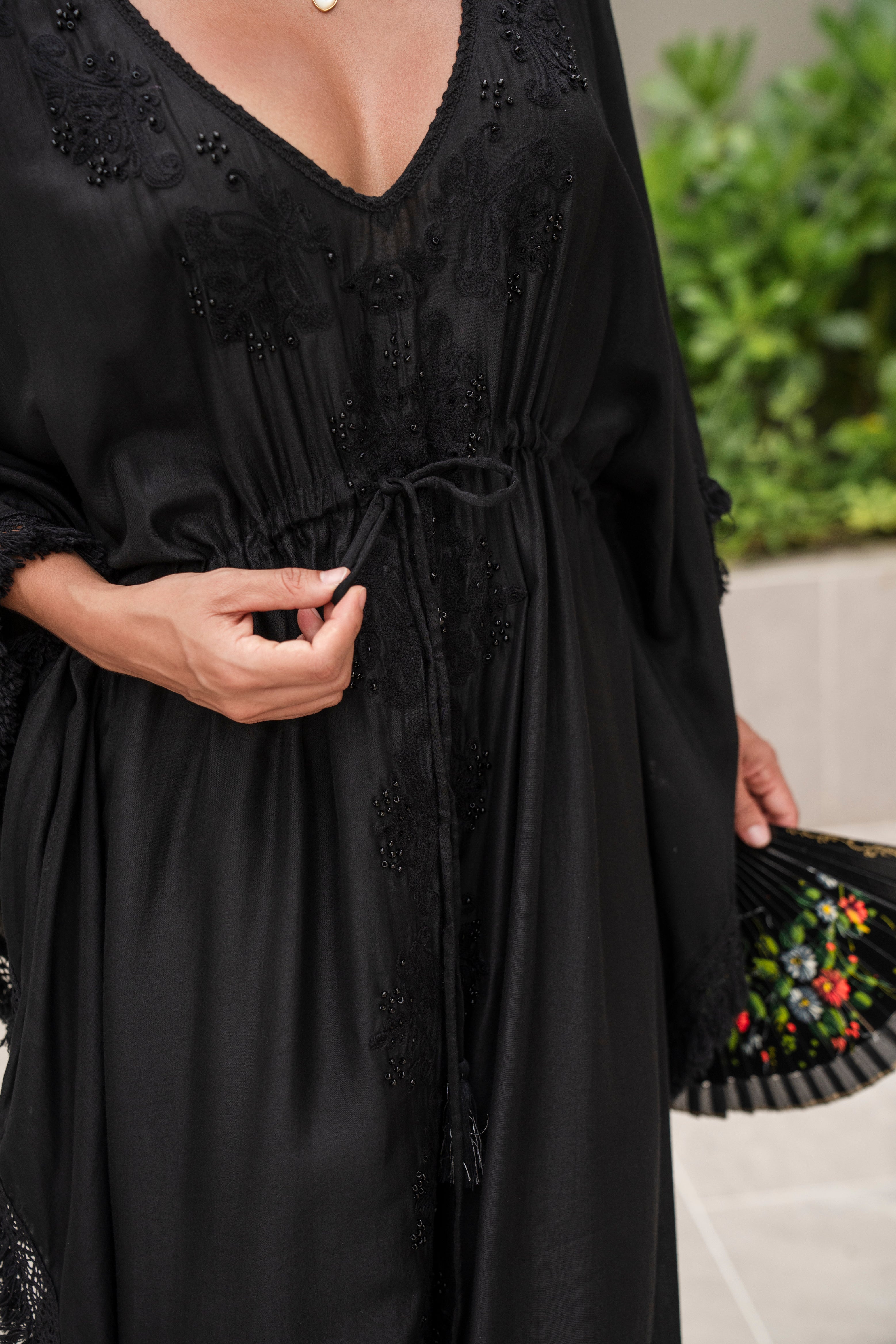 Black Resort Maxi Queen Kaftan