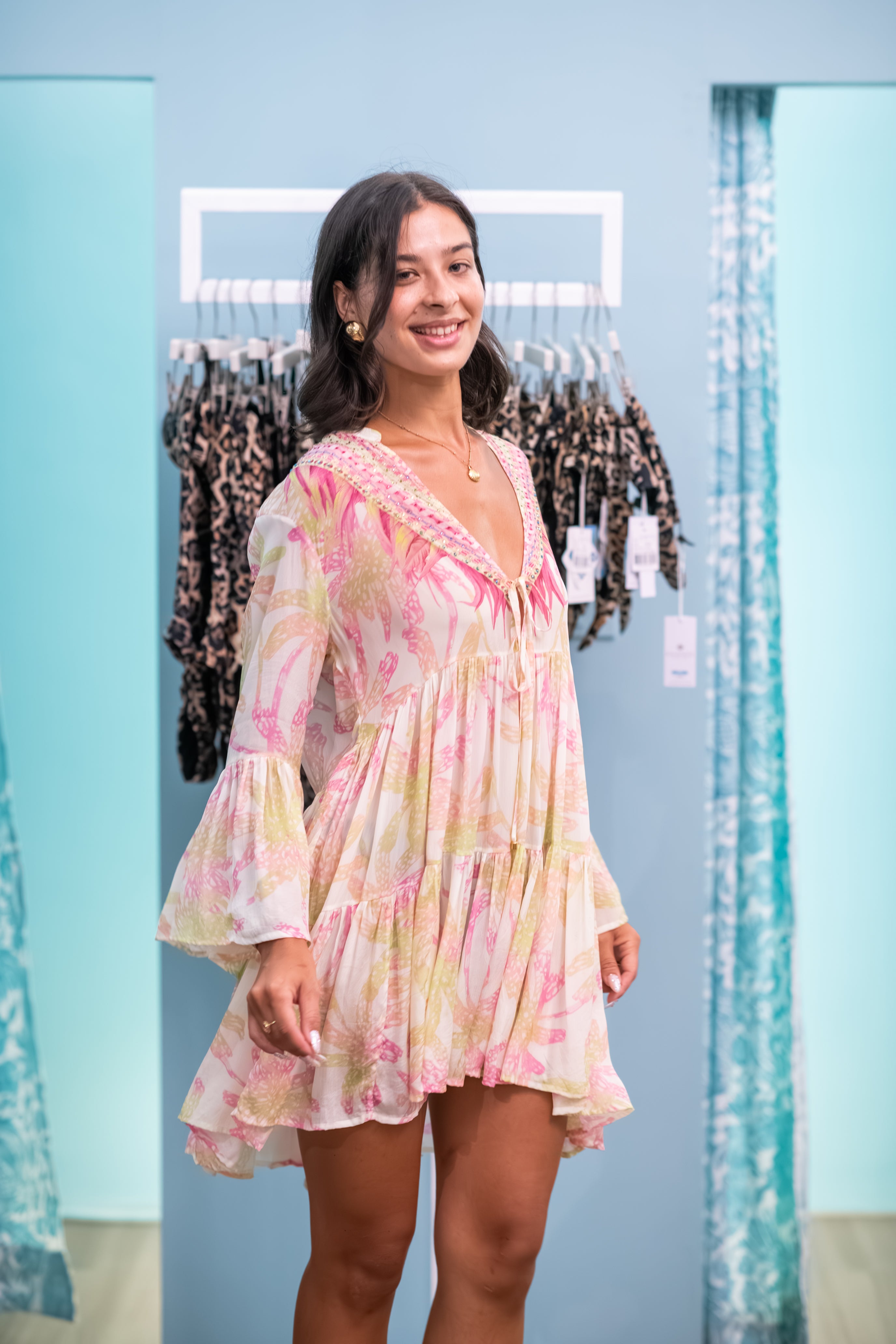 Palms Bonita Short Dress-Resort Collection