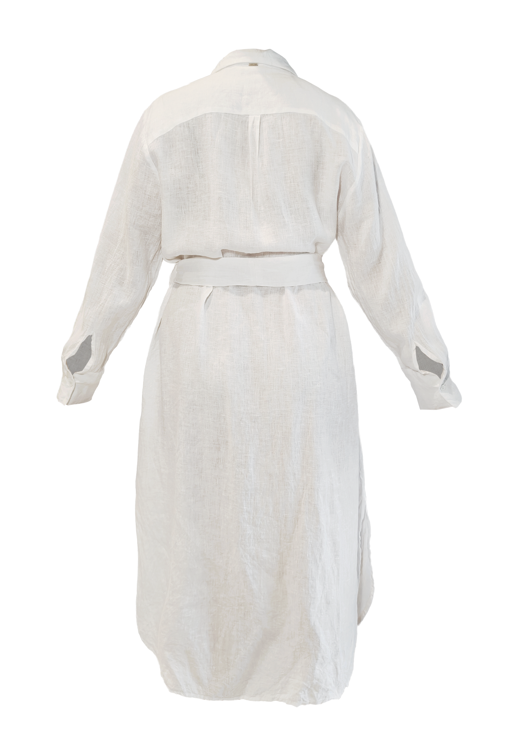White Linen Shirt Dress