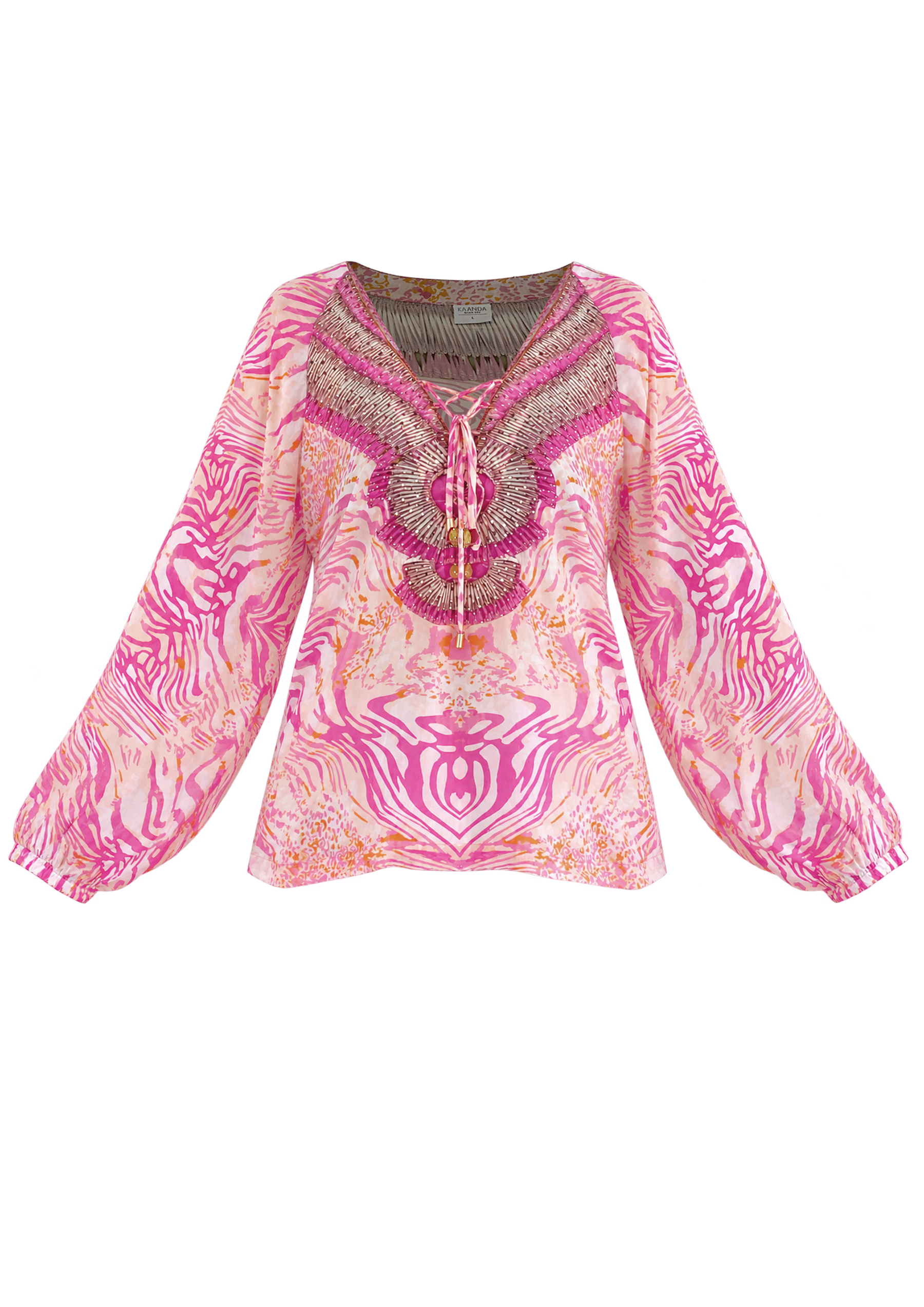 JENNY Lace up Blouse - Resort Collection