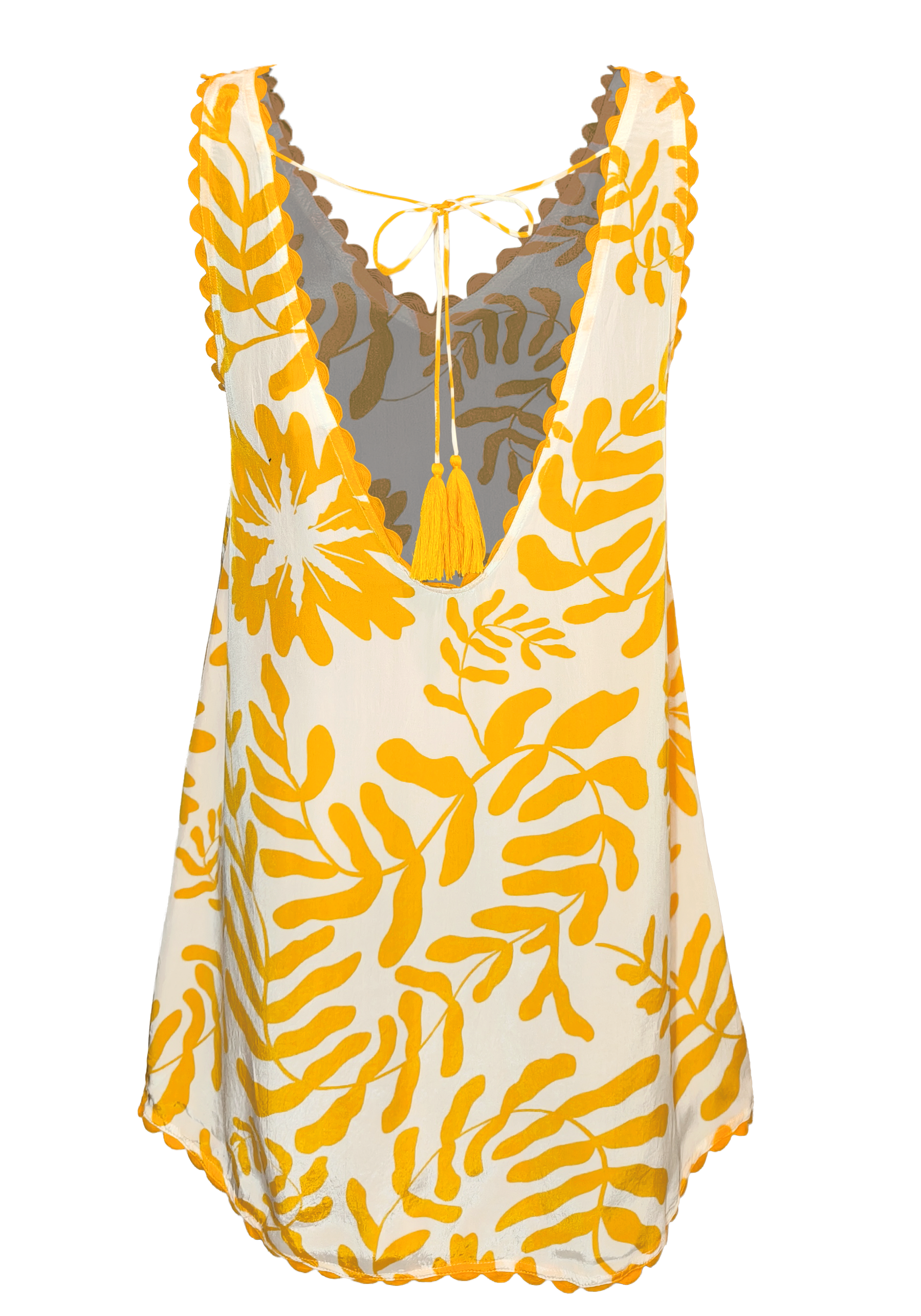 Lisboa Lemonade Scallop Mini Dress
