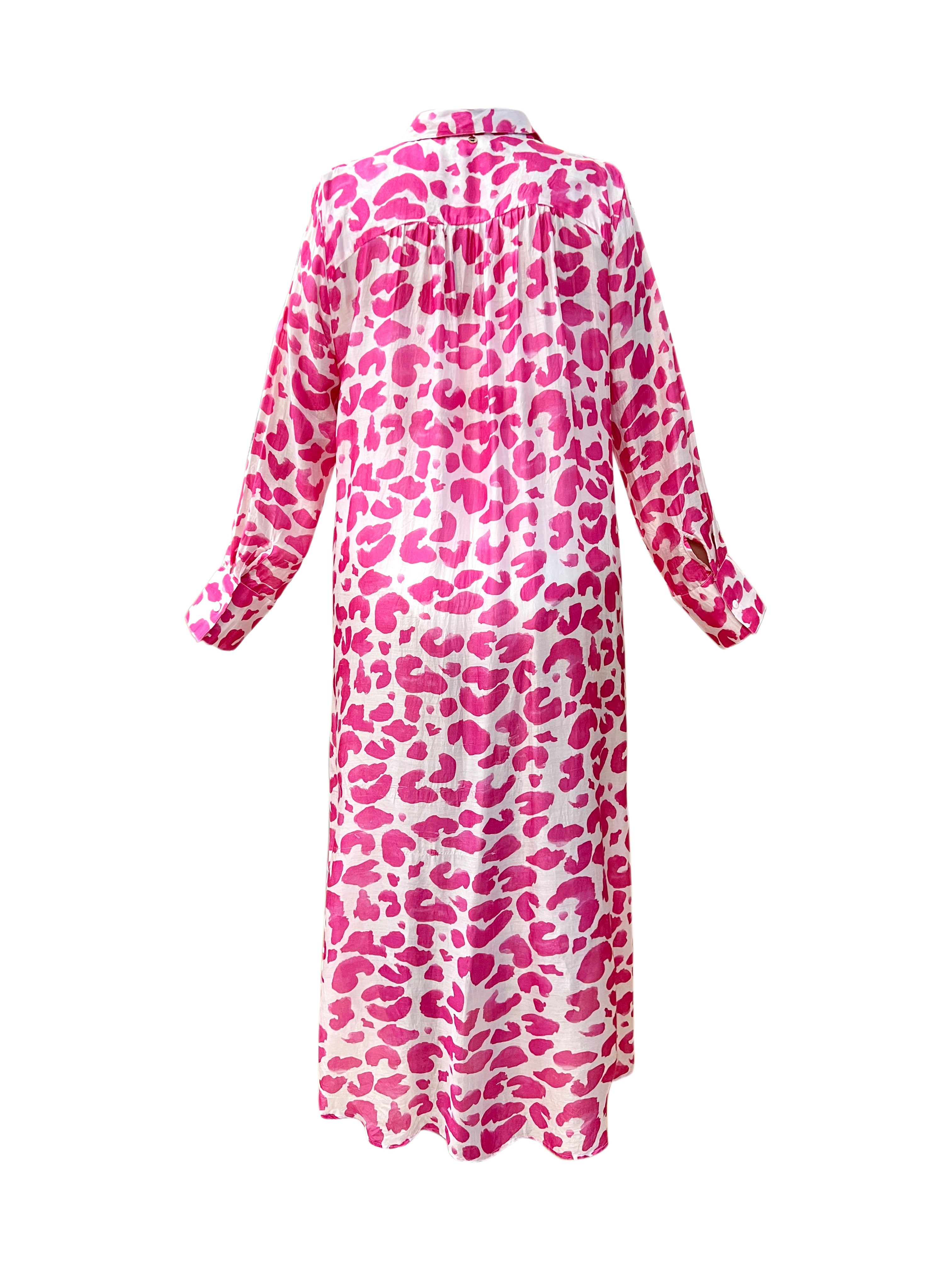 Leo Pink Shirt Dress - Resort Collection