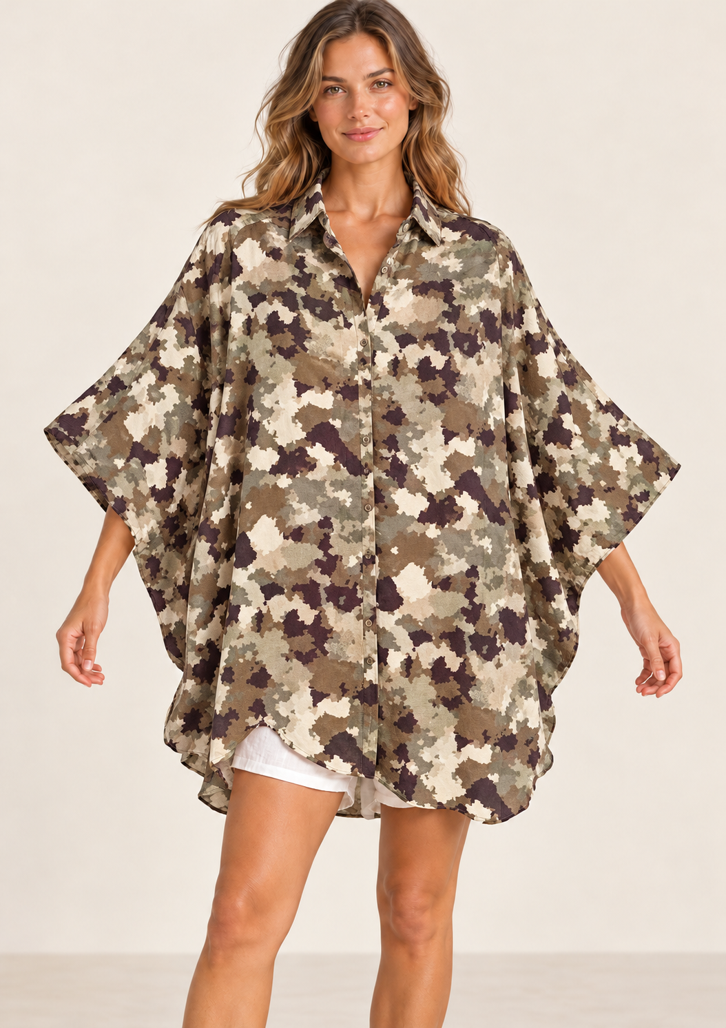 Kamouflage Captain Oversize Blouse - Resort Collection