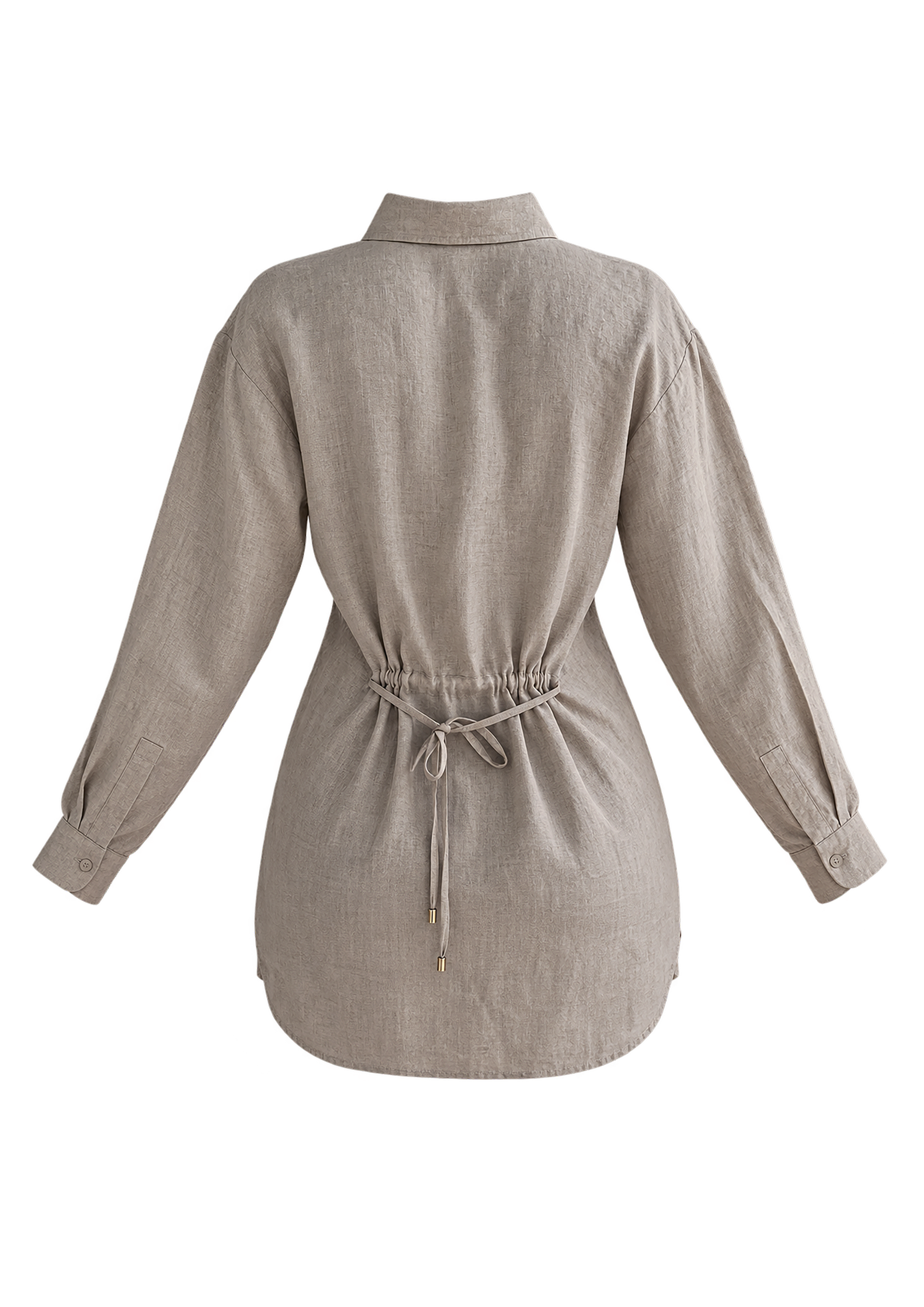 Sand Linen Shirt whit Drawing back.
