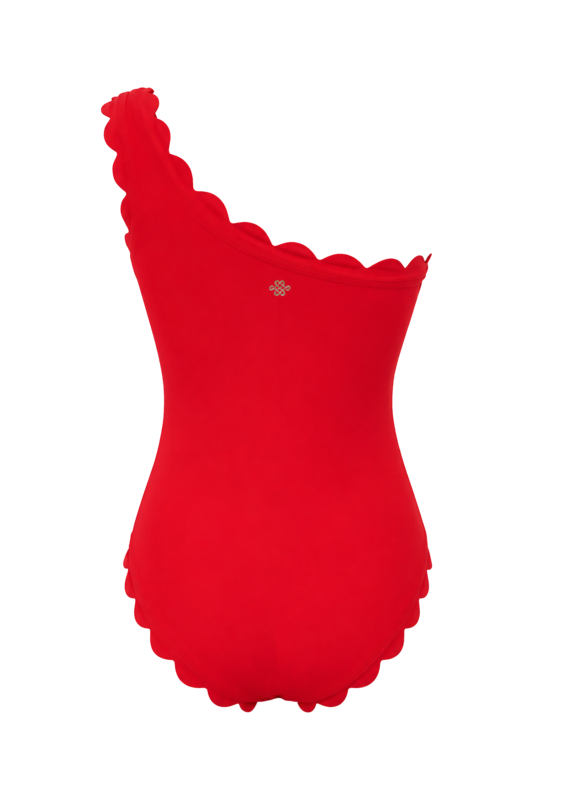 Venus Red One Shoulder Onepiece-Carvico