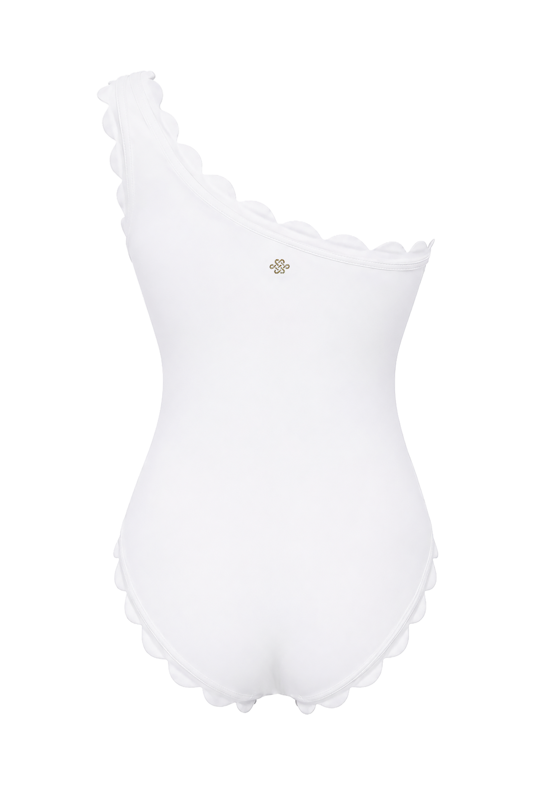Venus White One Shoulder Onepiece : Carvico