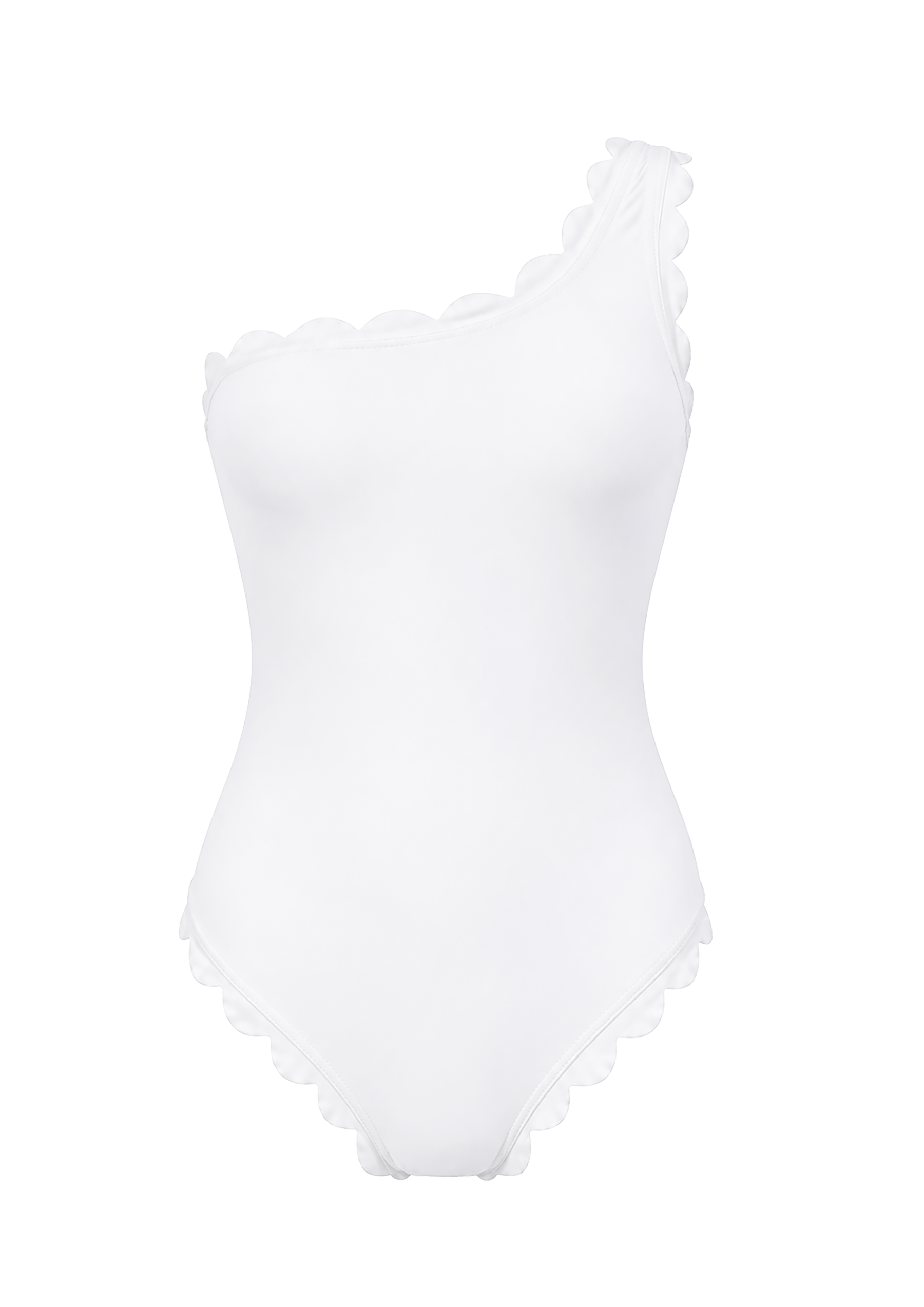 Venus White One Shoulder Onepiece : Carvico