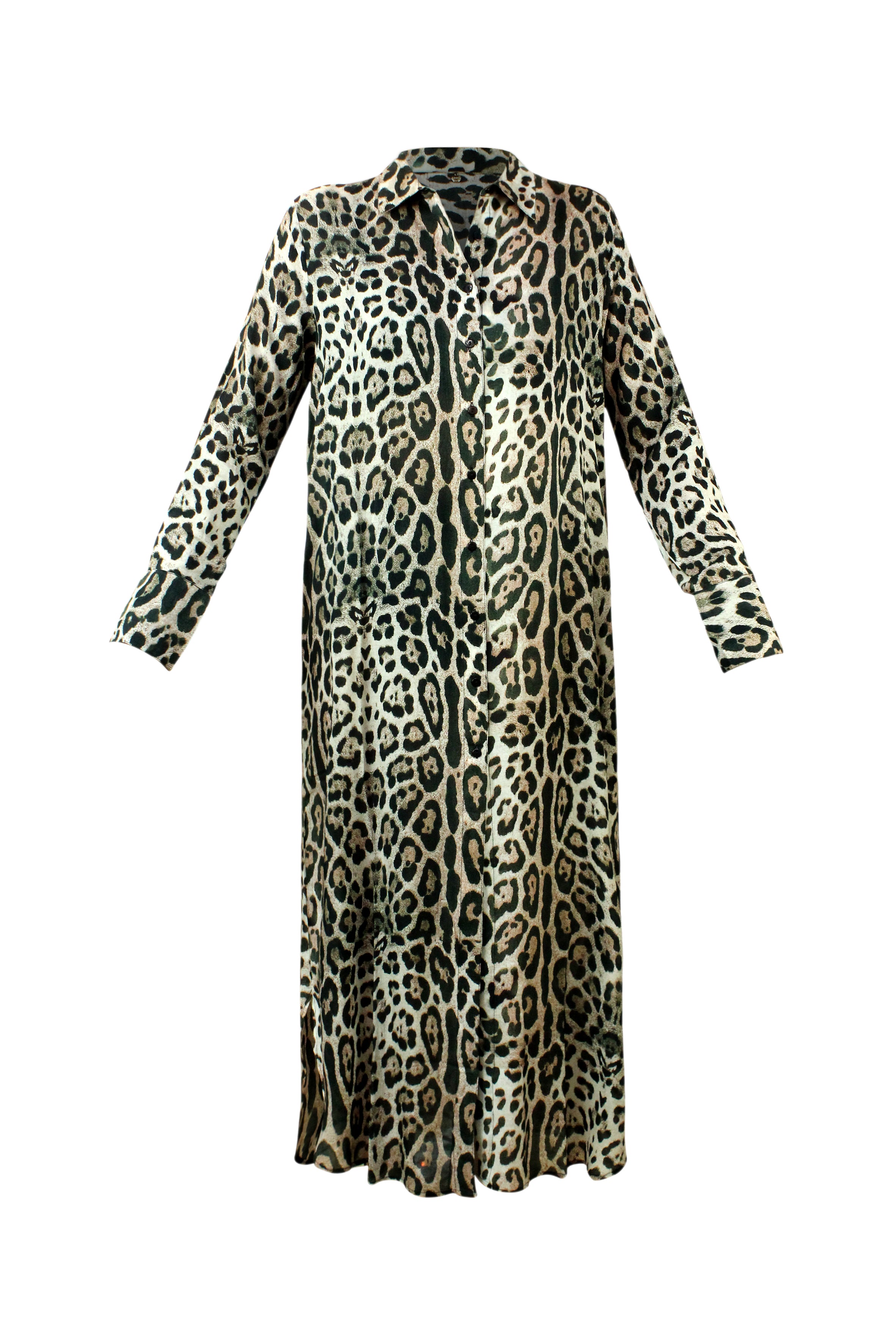 Black Cheetah Skjortklänning -Resort Collection