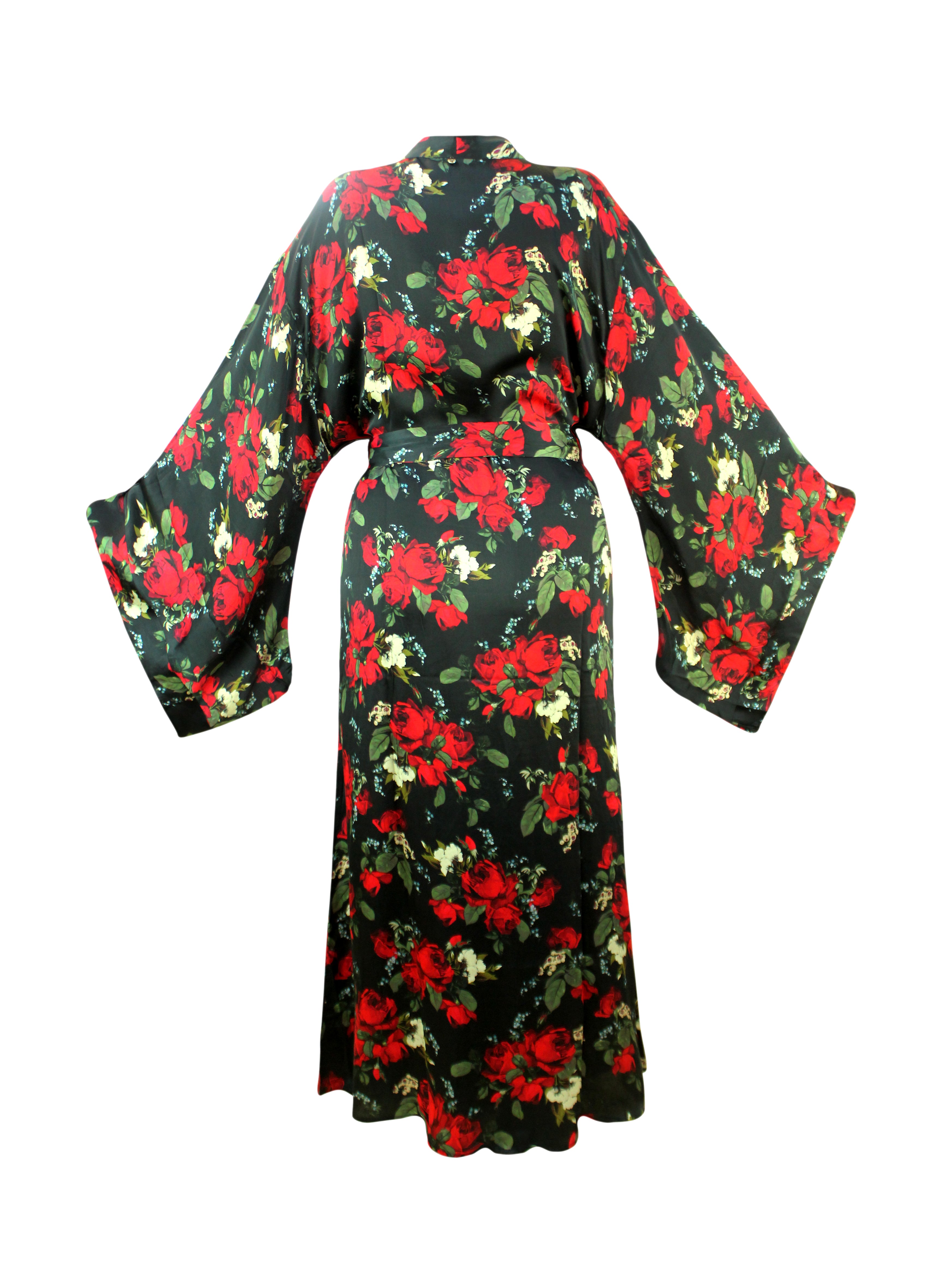 Black Rose Maxi Kimono - Resort Collection