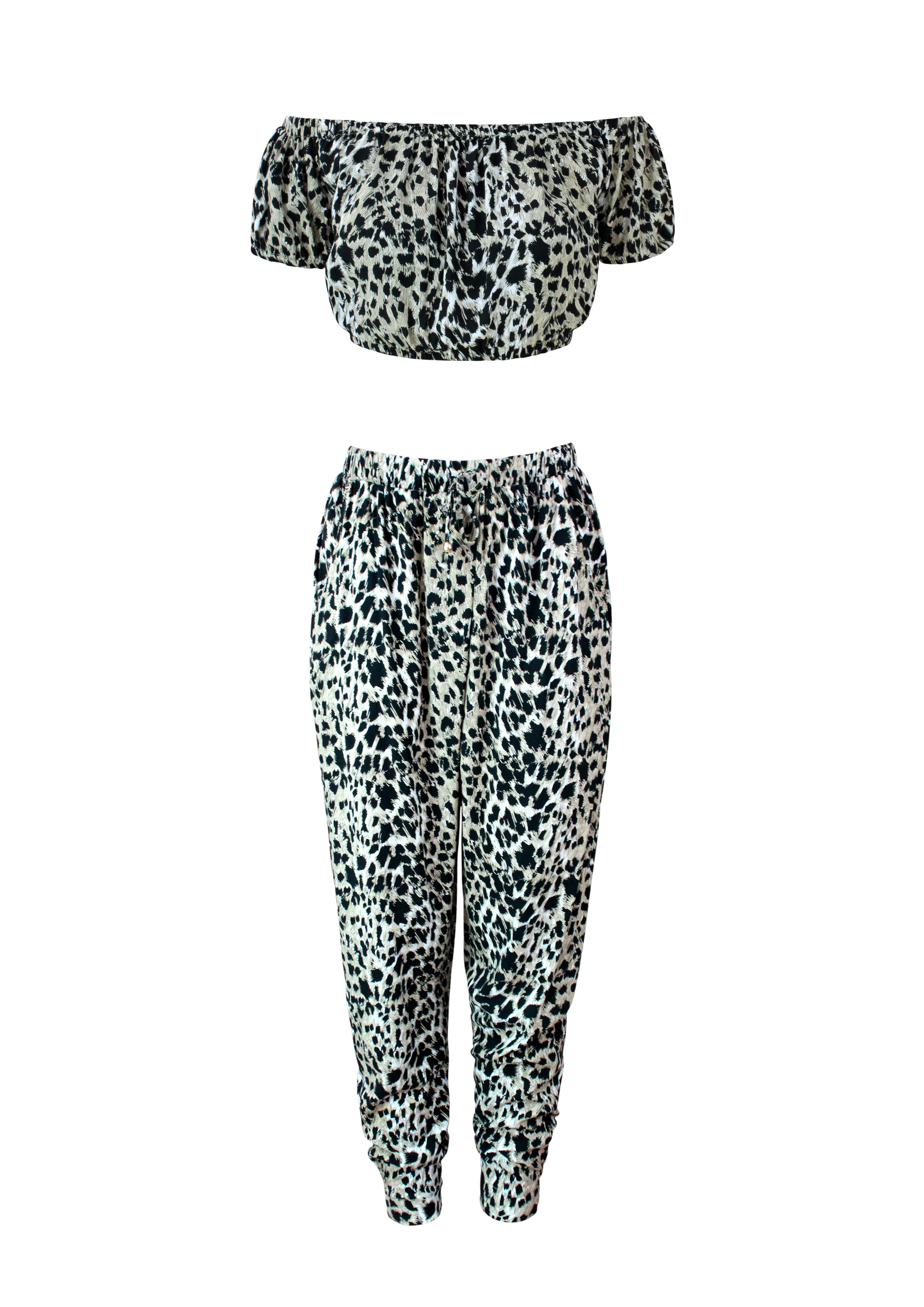 Leopard Black Katya Top and Beg Me Pant  - Resort Collection