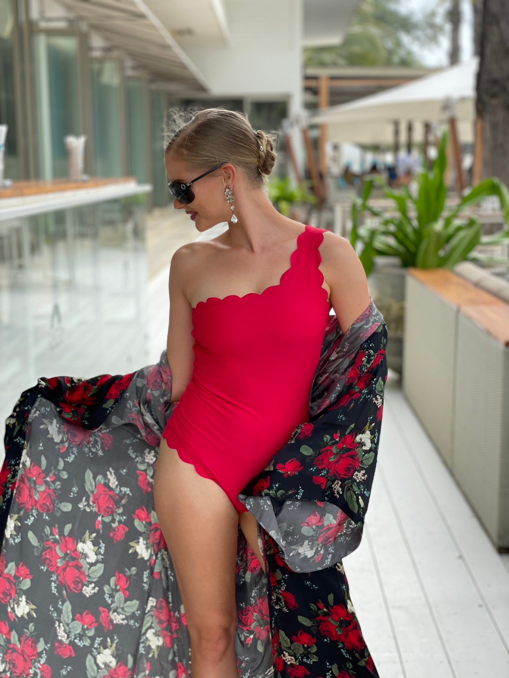 Black Rose Maxi Kimono - Resort Collection