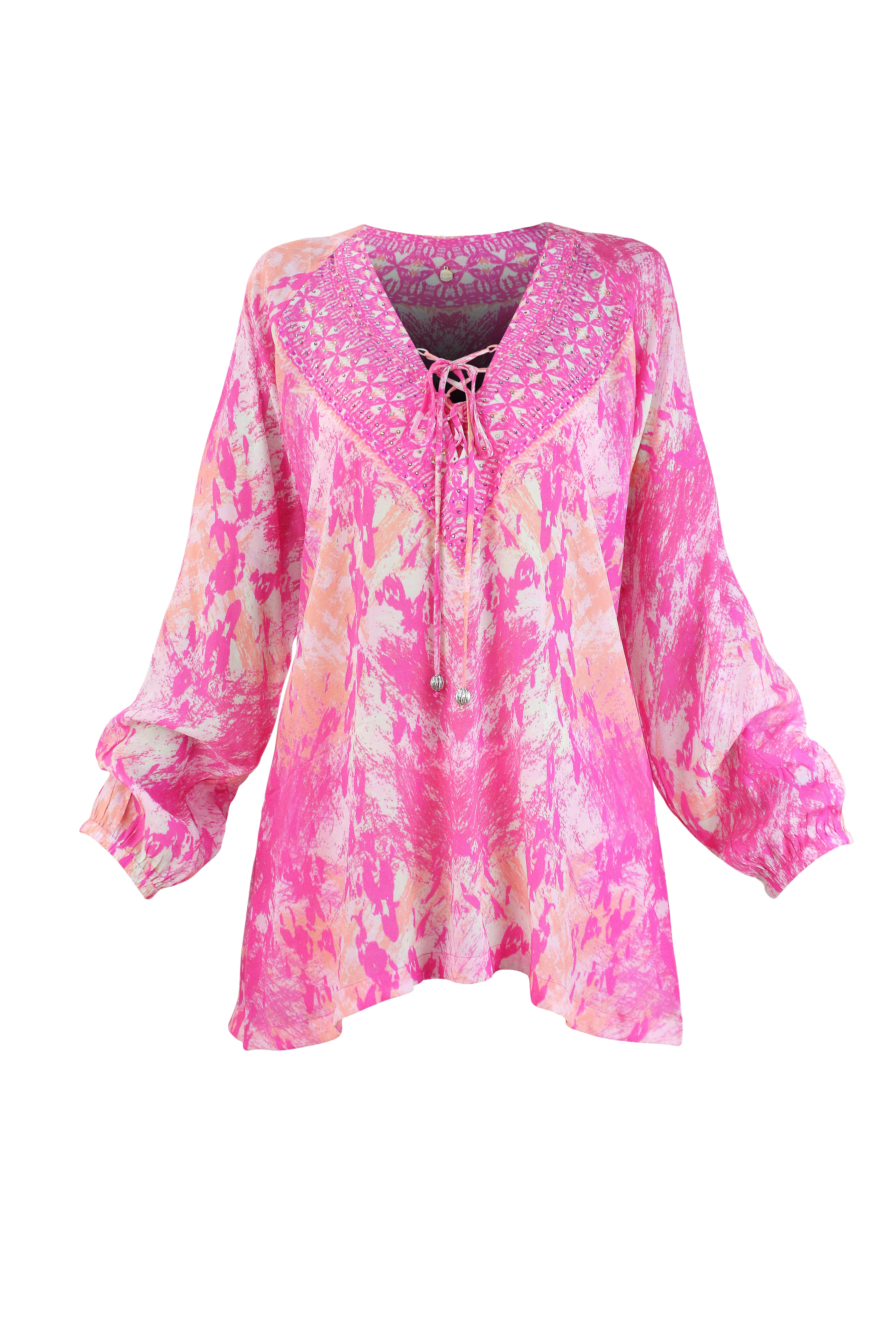 Sunset Skin Laceup Blouse and Short - Resort Collection